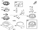 Blower Hsg Flywheel Screen Diagram and Parts List for 253707-0230-01  Briggs and Stratton Engine